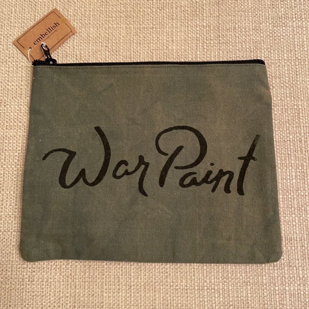 Canvas cosmetic bag